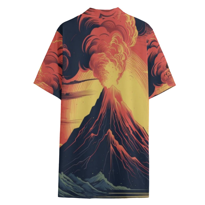 Volcanic Cotton Hawaiian Shirt