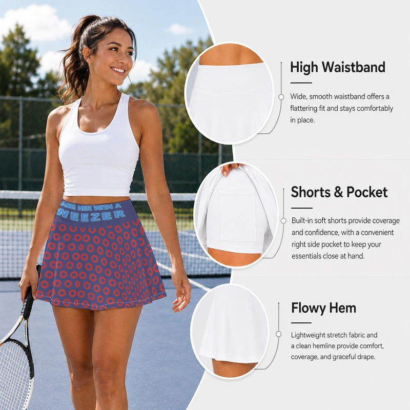 Tweezer Pleated Skirt with Double Pockets