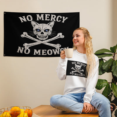 NO MEOWCY Jolly Roger Flag