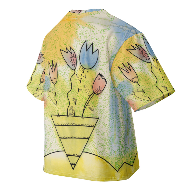 Tatyana's Tulips Oversized Cotton Tee