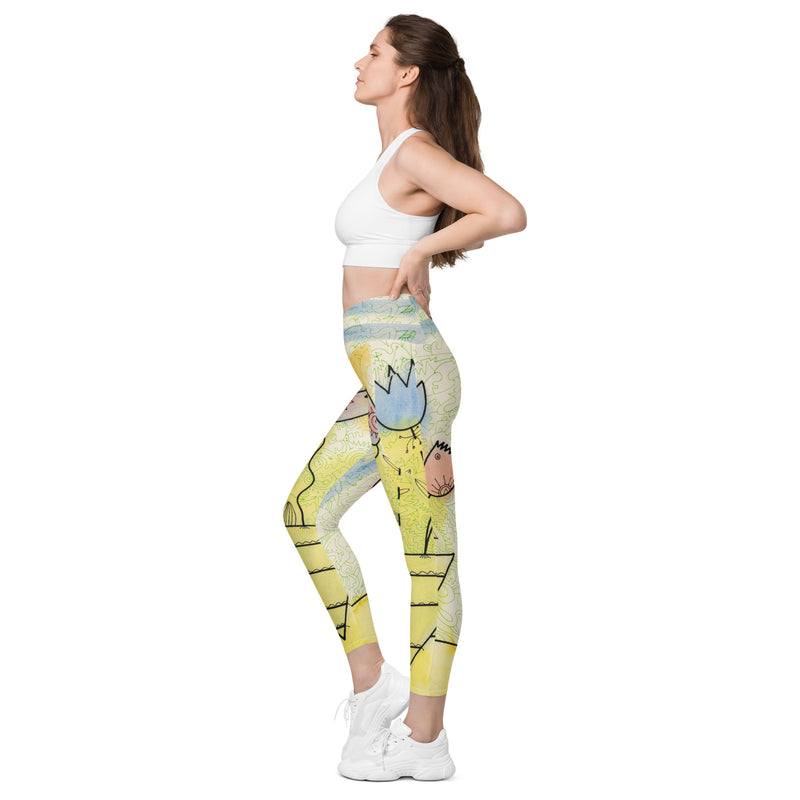 Tatyana's Tulips Leggings with Pockets