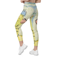 Tatyana's Tulips Leggings with Pockets