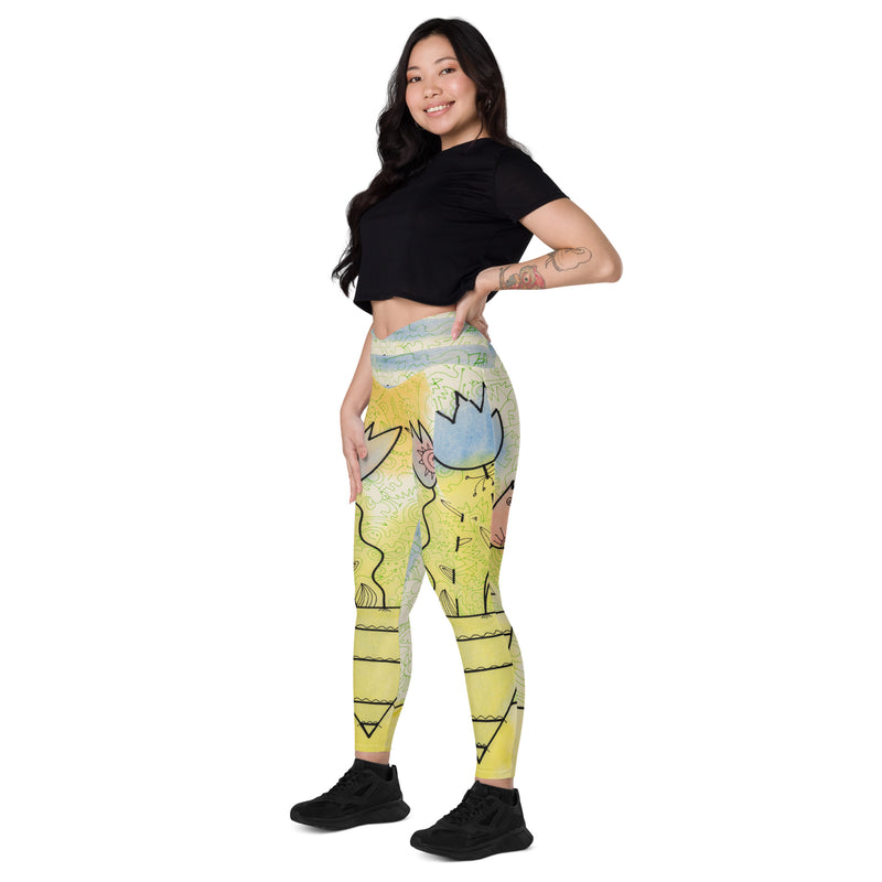 Tatyana's Tulips Leggings with Pockets