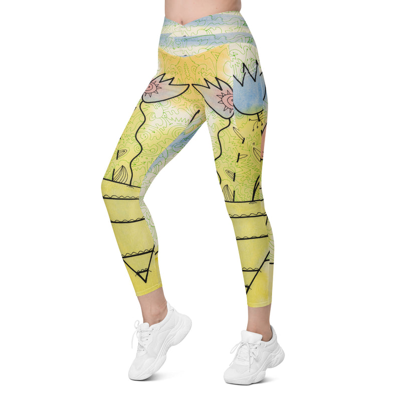 Tatyana's Tulips Leggings with Pockets