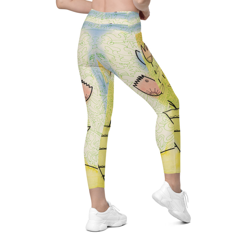 Tatyana's Tulips Leggings with Pockets