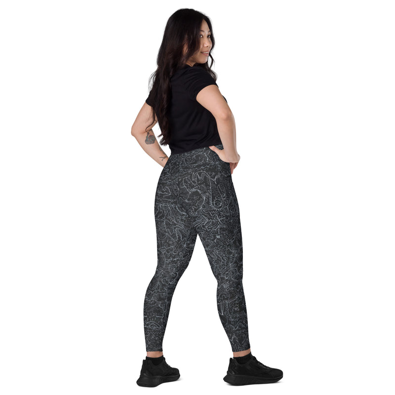 Technically Tatyana crossover leggings with pockets