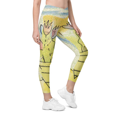 Tatyana's Tulips Leggings with Pockets