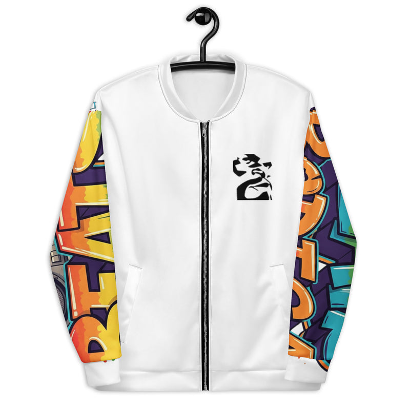 Face.Defeat Bomber Jacket Print Sleeve