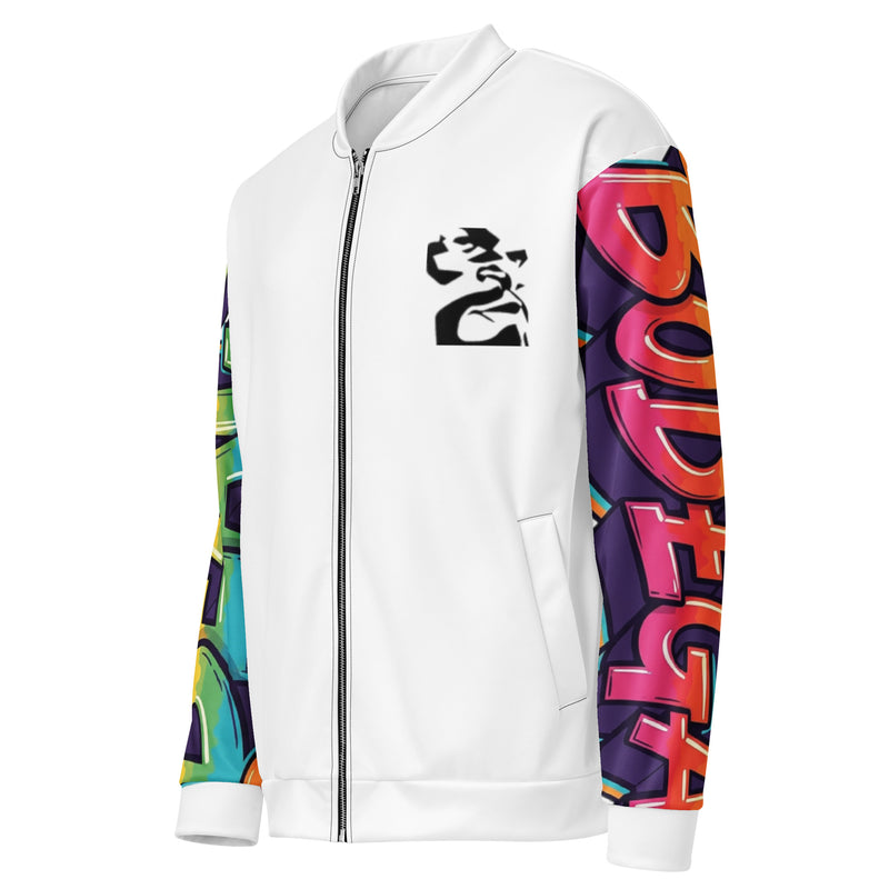 Face.Defeat Bomber Jacket Print Sleeve