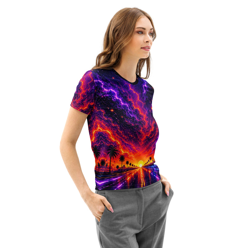 Psychedelic Highway Ladies Cotton Tee