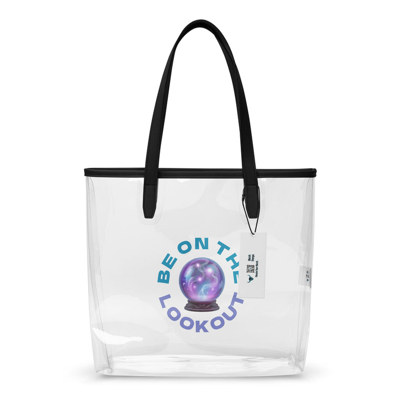 Be on the Lookout Clear tote bag