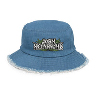 Herbs Embroidered Bucket Hat