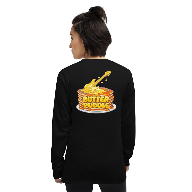 Butter Puddle Long Sleeve Shirt | Logo + Pancakes Back