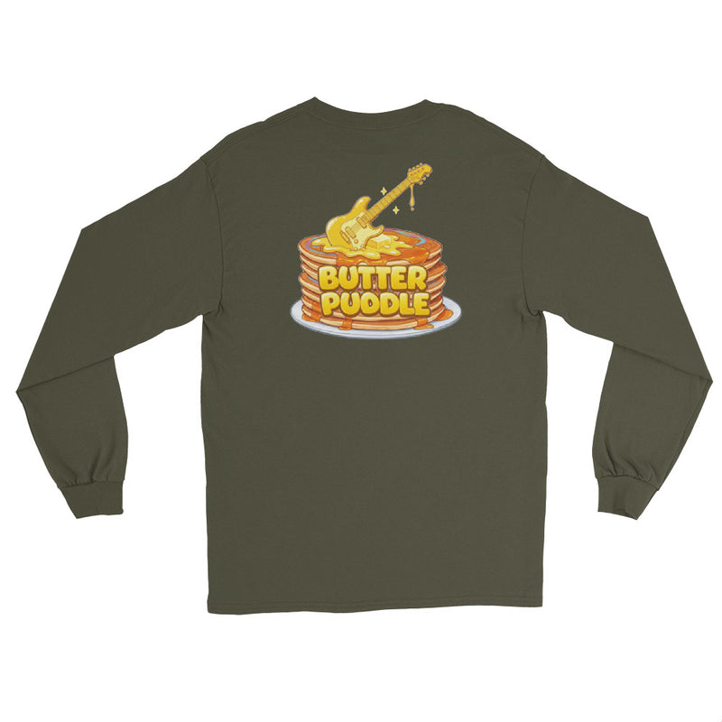 Butter Puddle Long Sleeve Shirt | Logo + Pancakes Back