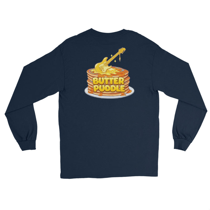 Butter Puddle Long Sleeve Shirt | Logo + Pancakes Back