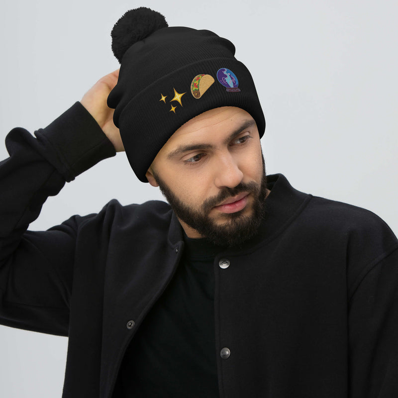 The Taco Tarot Pom-Pom Beanie