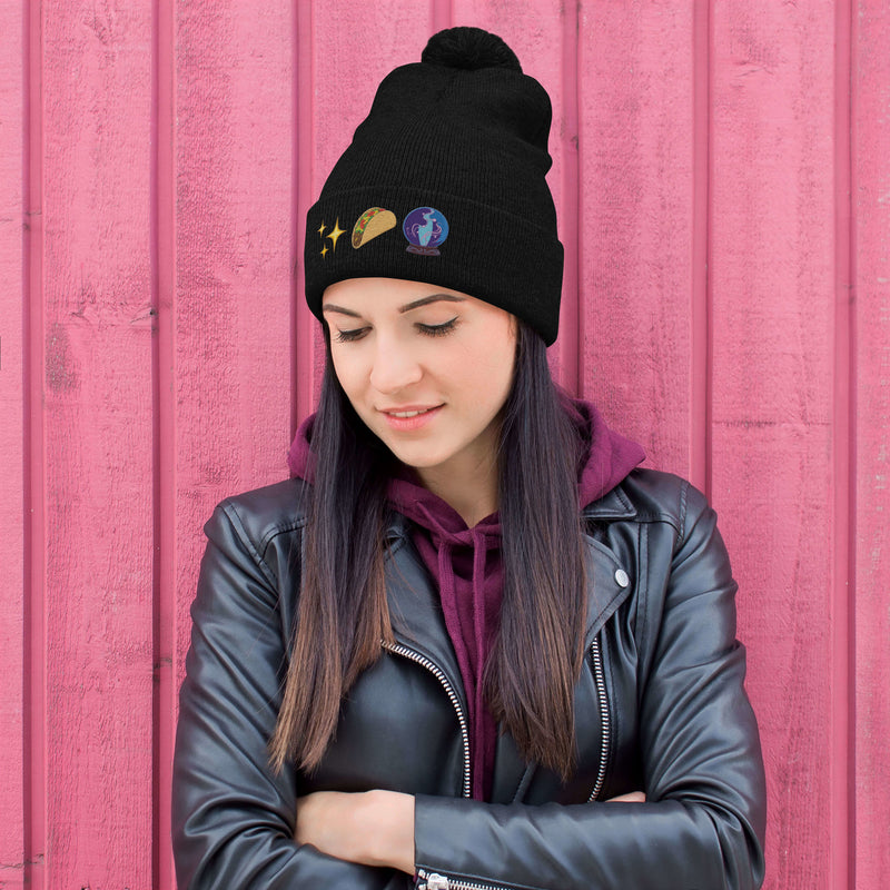 The Taco Tarot Pom-Pom Beanie