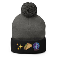 The Taco Tarot Pom-Pom Beanie