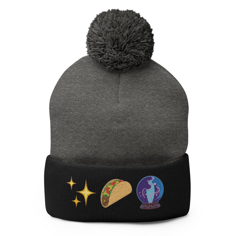 The Taco Tarot Pom-Pom Beanie