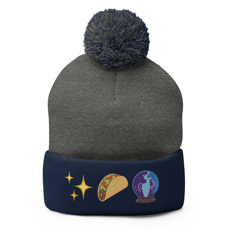 The Taco Tarot Pom-Pom Beanie