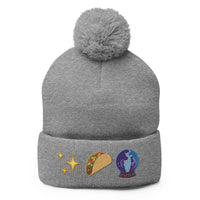 The Taco Tarot Pom-Pom Beanie