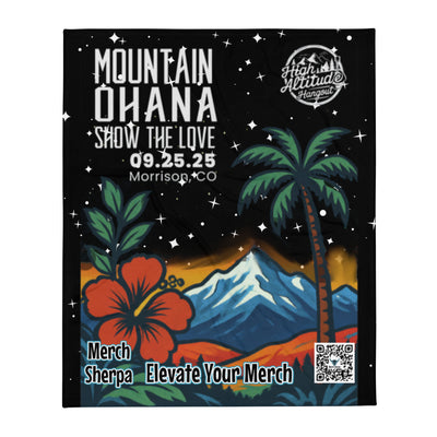 Mountain Ohana HaH Throw Blanket