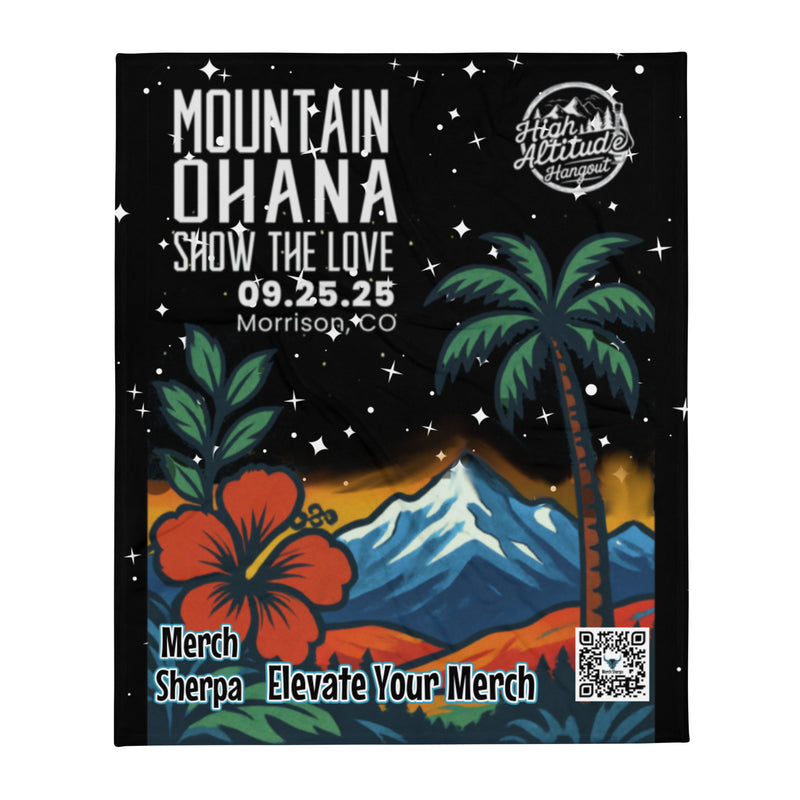 Mountain Ohana HaH Throw Blanket