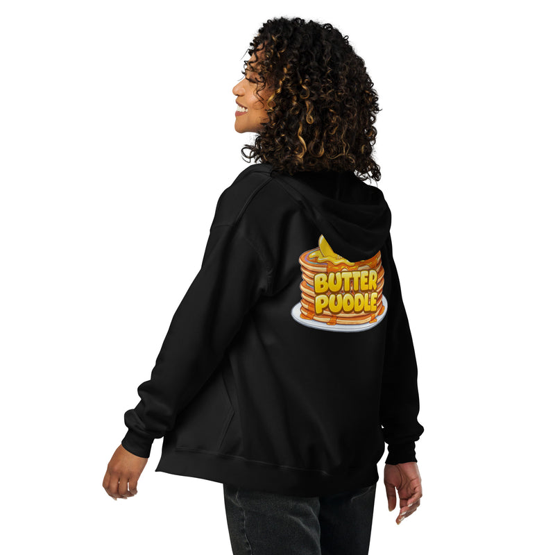Heavy blend zip hoodie | Logo + Pancakes back