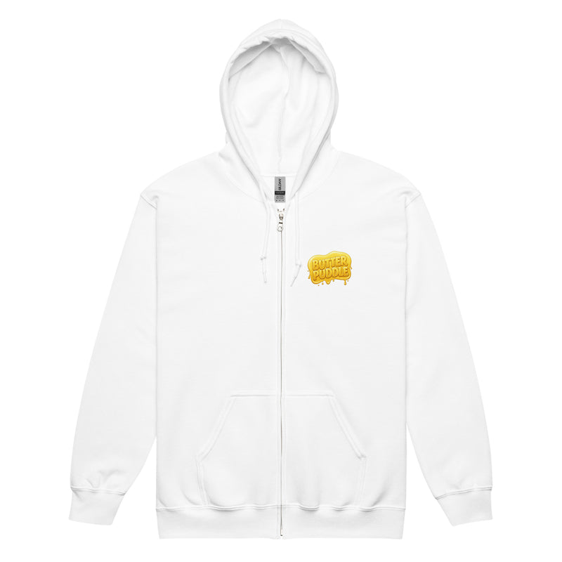 Heavy blend zip hoodie | Logo + Pancakes back