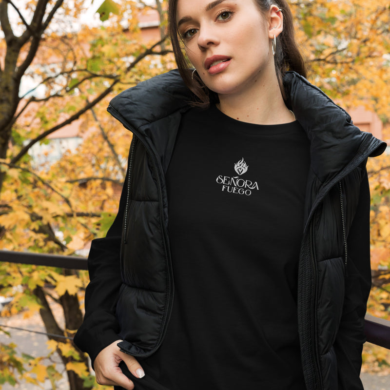 Embroidered Fuego Long Sleeve Tee