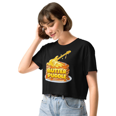 Butter Puddle Women’s crop top | Guitar Logo