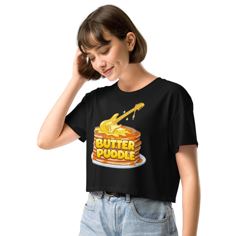 Butter Puddle Women’s crop top | Guitar Logo