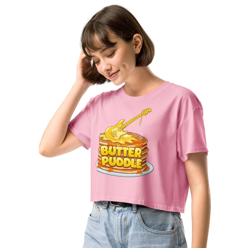 Butter Puddle Women’s crop top | Guitar Logo