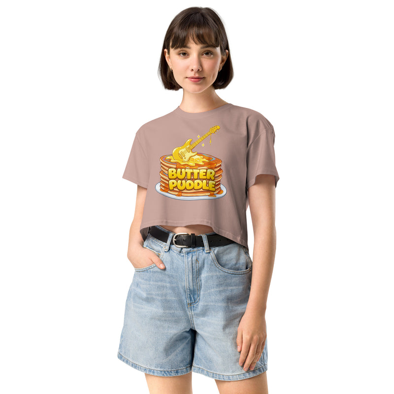Butter Puddle Women’s crop top | Guitar Logo