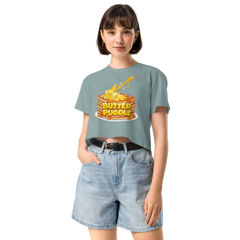 Butter Puddle Women’s crop top | Guitar Logo