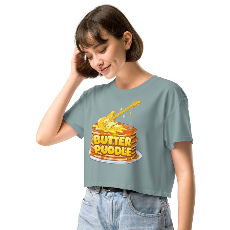 Butter Puddle Women’s crop top | Guitar Logo