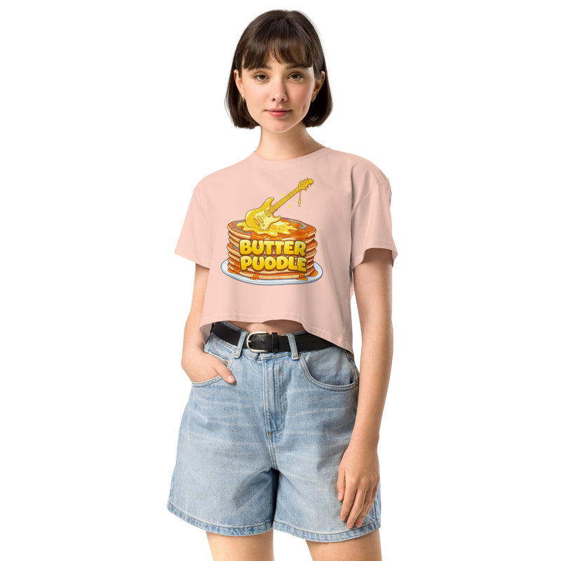 Butter Puddle Women’s crop top | Guitar Logo