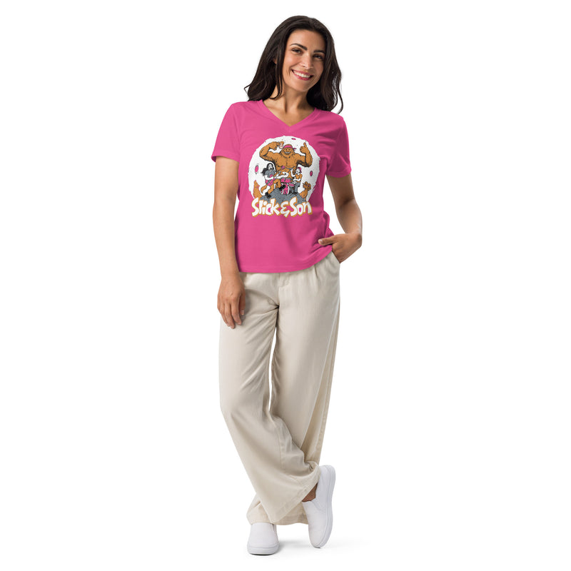 Slick and Son Ladies V-Neck