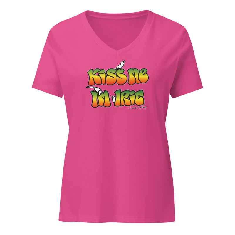 Kiss ME I'm a Ladies V-Neck