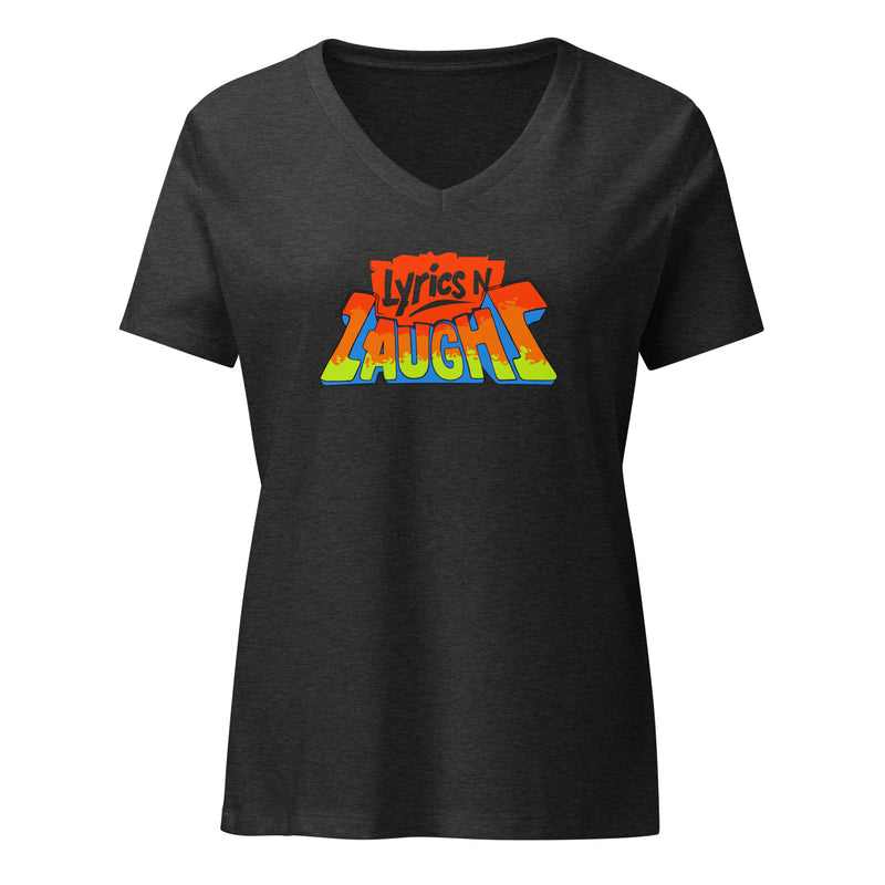 Women’s V-neck Lyrics and Laughs Tee