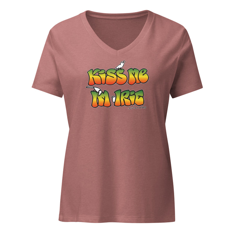 Kiss ME I'm a Ladies V-Neck