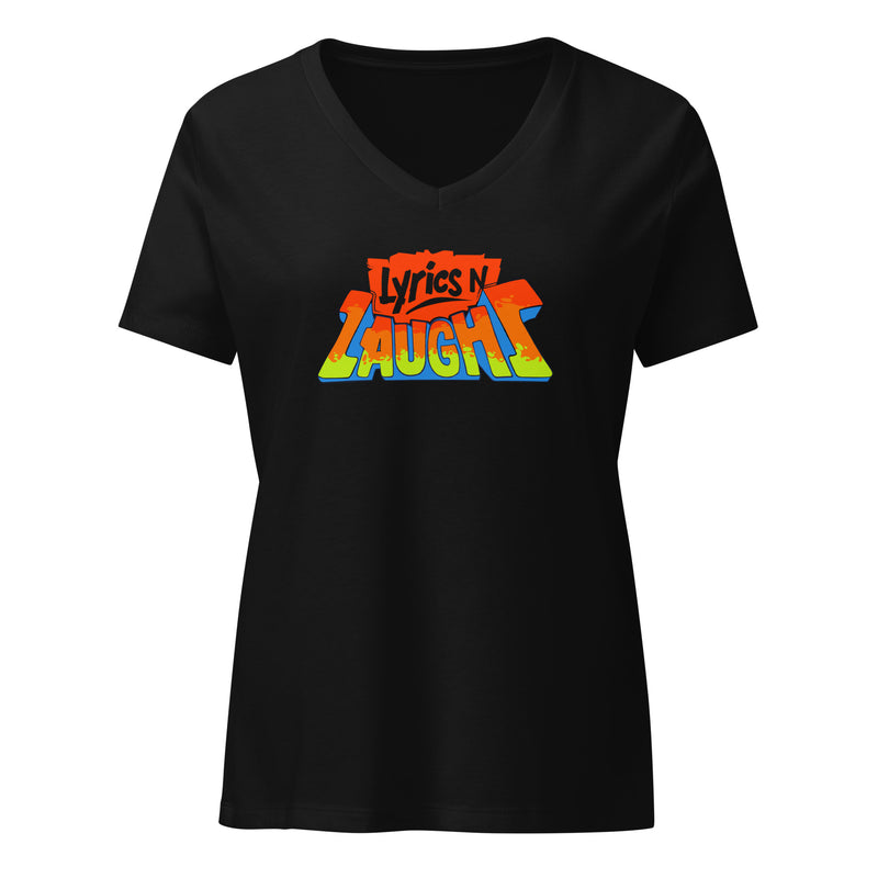 Women’s V-neck Lyrics and Laughs Tee
